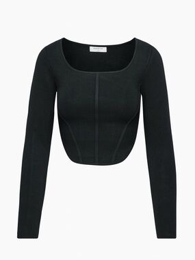 Babaton Sculpt Knit Bustier Long-Sleeve